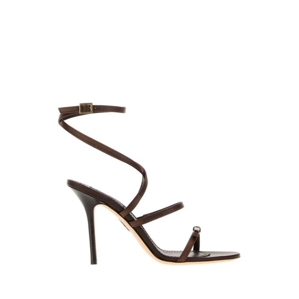 Dsquared Women Chocolate Leather Sandals